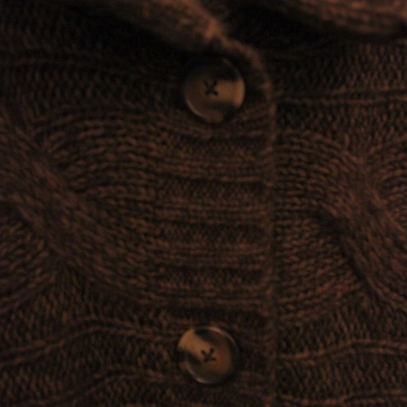 Poncho Style Sweater with Front Buttons - Picture 4 of 4